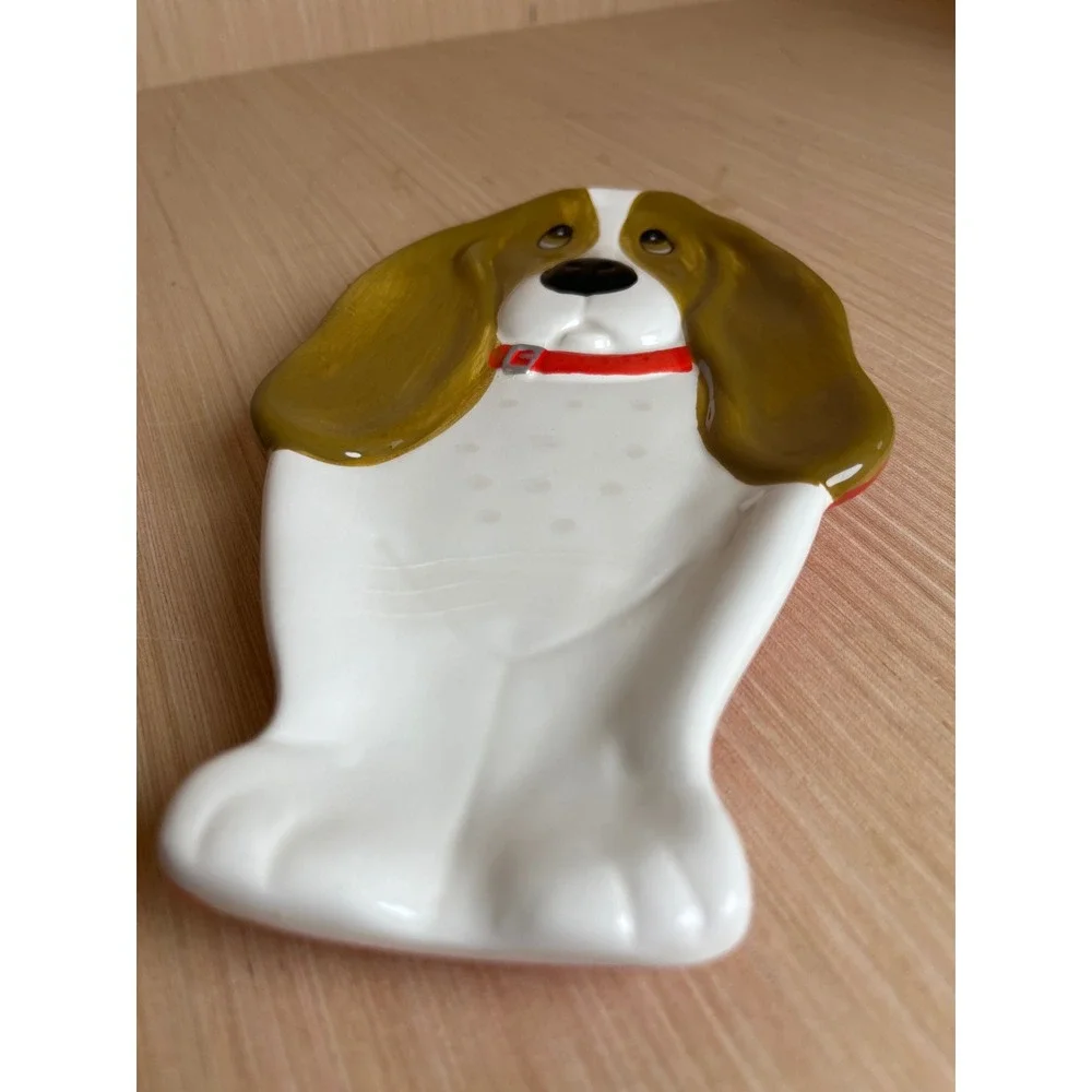 The Pioneer Woman Charlie Basset Hound Spoon Rest Ceramic Dog Farmhouse Style